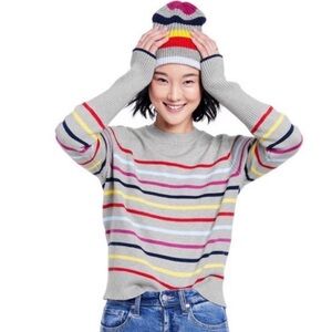 La Ligne x Target Pullover Cashmere Blend Striped Academia Cozy‎ Sweater, Size M